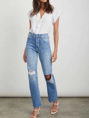 Rails - Size 29- Topanga High Waist Straight in Faded Blue